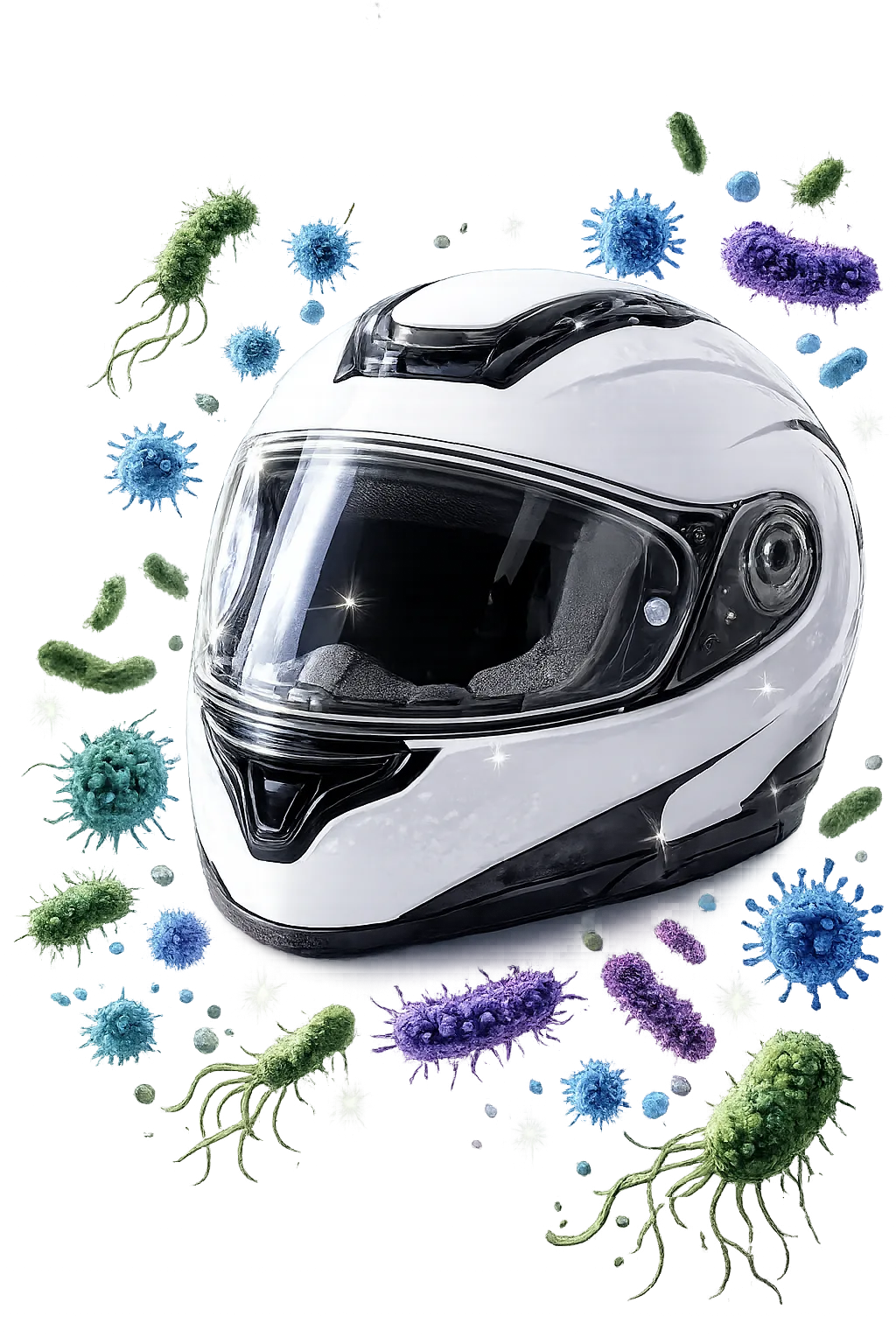 helmet inside the machine